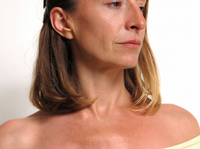 Bare neck and shoulders, the problem GlowTow Neck Mask solves